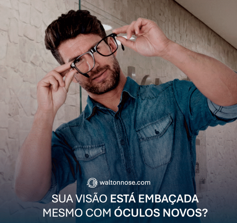 Sua visão continua embaçada mesmo com óculos novos?